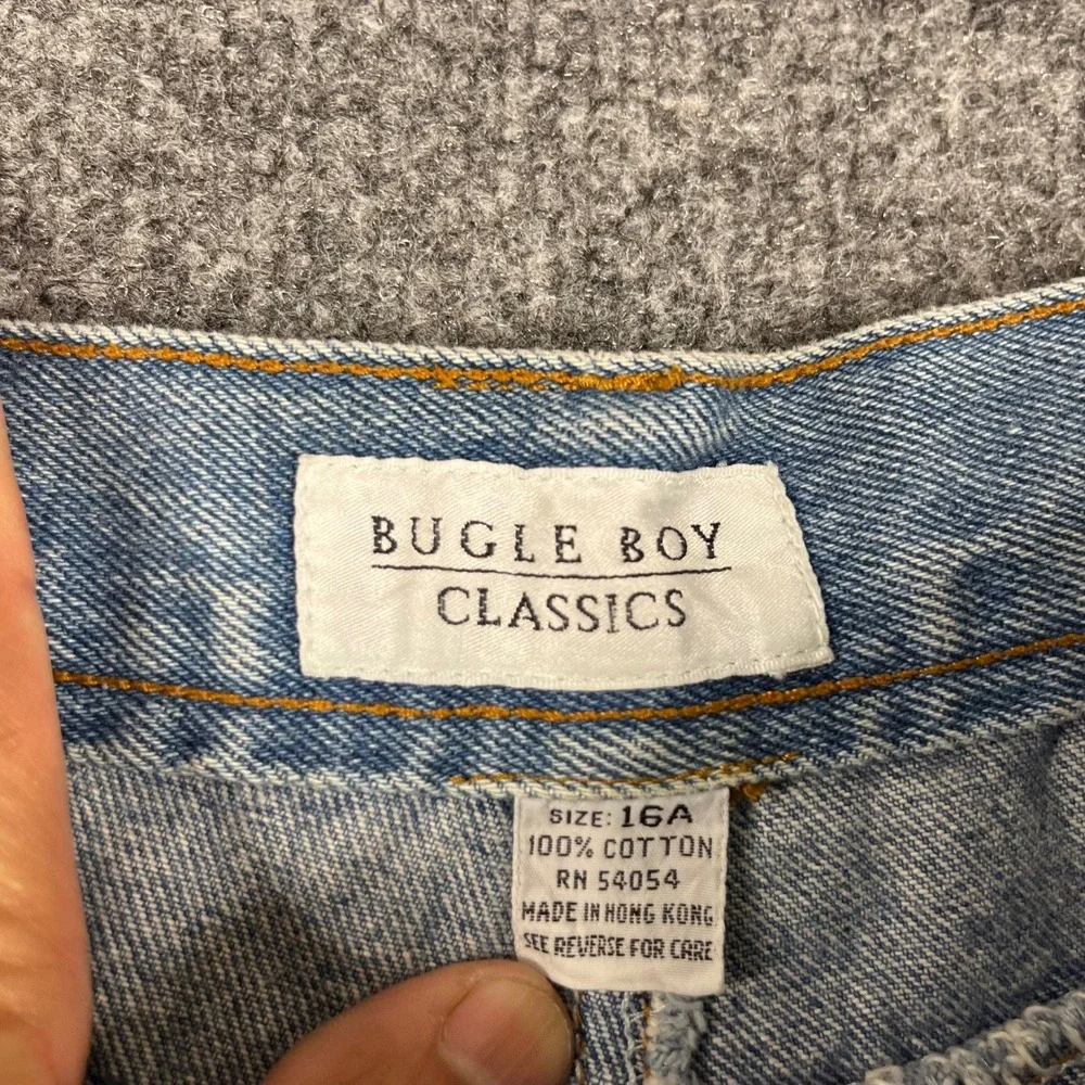 Bugle Boy Jeans Kids Size 16A Light Wash Denim Straight Leg Vintage 90s Casual